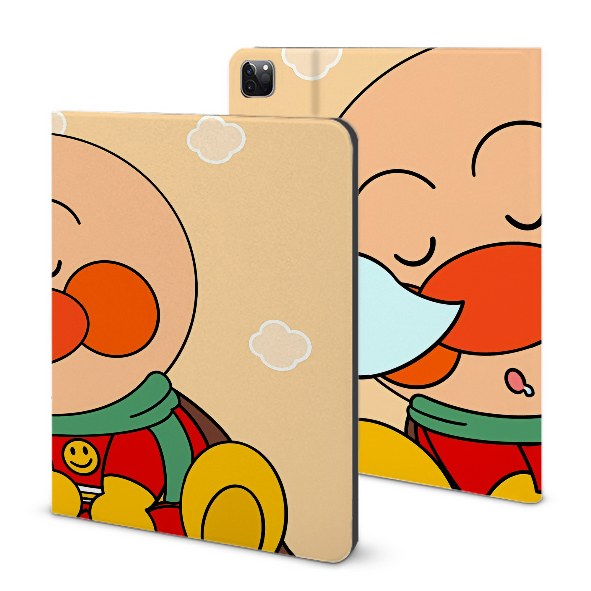 （画像用） アンパンマン Anpanman IPad ケース ブック型 PUレザー TPU 耐衝撃 軽量 薄型 ペン収納なし 全面保護 IPad 各モデル対応